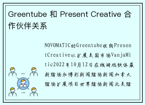 Greentube 和 Present Creative 合作伙伴关系 